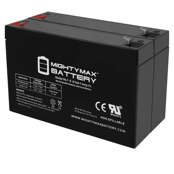 Mighty Max Battery 6V 7Ah SLA Replacement Battery for Elan ST2 - 2PK MAX3961621 - main